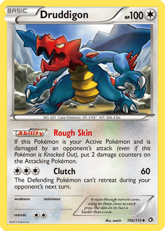 Druddigon Legendary Treasures Pokemon Card