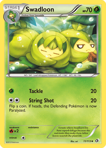 Swadloon Legendary Treasures Pokemon Card