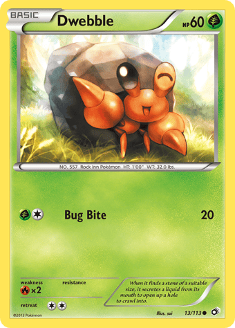 Dwebble Legendary Treasures Pokemon Card