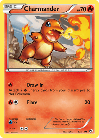 Charmander Legendary Treasures Pokemon Card
