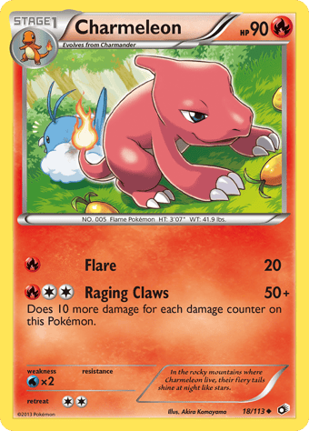 Charmeleon Legendary Treasures Pokemon Card