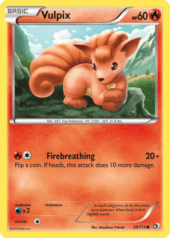 Vulpix Legendary Treasures Pokemon Card