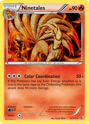 Ninetales Legendary Treasures Pokemon Card