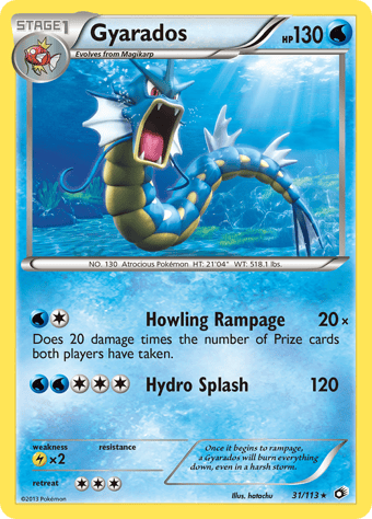 Gyarados Legendary Treasures Pokemon Card