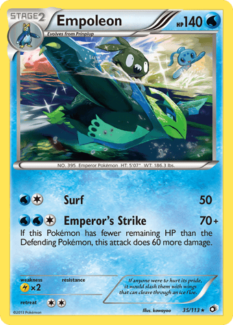 Empoleon Legendary Treasures Pokemon Card
