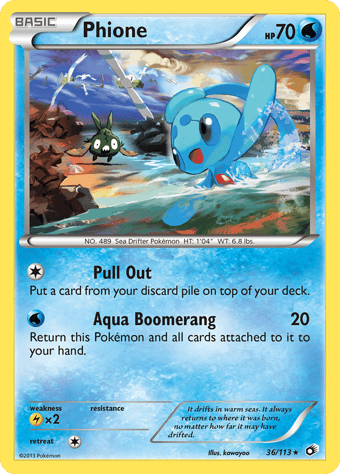 Phione Legendary Treasures Pokemon Card