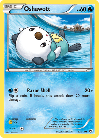 Oshawott Legendary Treasures Pokemon Card