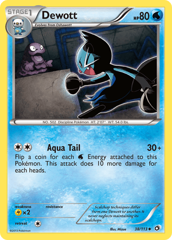 Dewott Legendary Treasures Pokemon Card