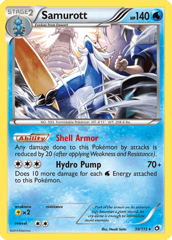 Samurott Legendary Treasures Pokemon Card