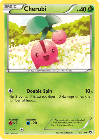 Cherubi Legendary Treasures Pokemon Card