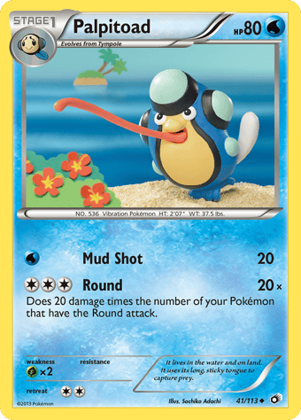 Palpitoad Legendary Treasures Pokemon Card