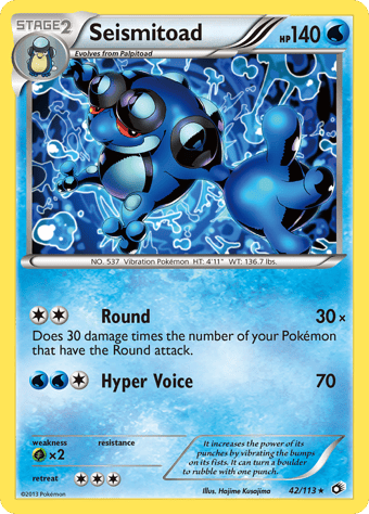 Seismitoad Legendary Treasures Pokemon Card