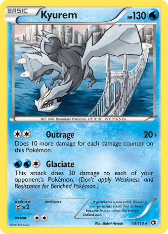 Kyurem Legendary Treasures Pokemon Card