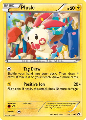 Plusle Legendary Treasures Pokemon Card