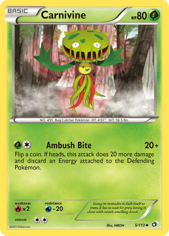 Carnivine Legendary Treasures Pokemon Card