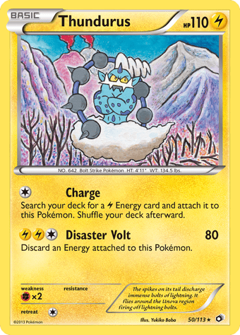 Thundurus Legendary Treasures Pokemon Card