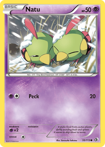Natu Legendary Treasures Pokemon Card