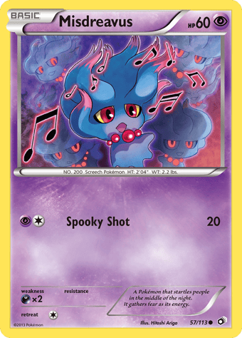 Misdreavus Legendary Treasures Pokemon Card