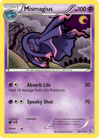 Mismagius Legendary Treasures Pokemon Card