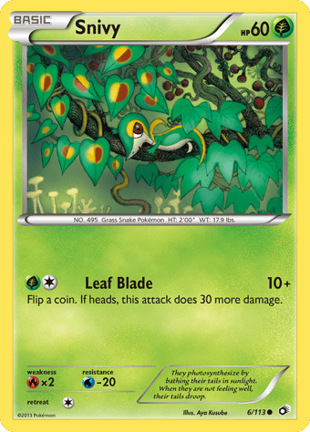Snivy Legendary Treasures Pokemon Card