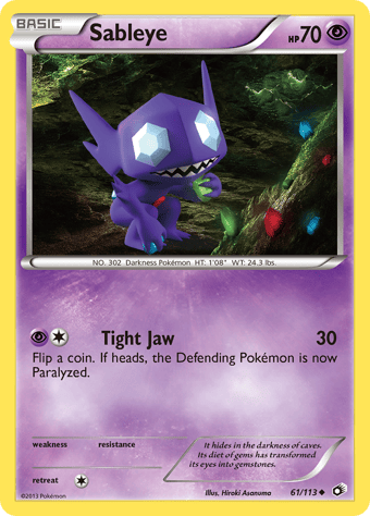Sableye Legendary Treasures Pokemon Card