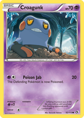 Croagunk Legendary Treasures Pokemon Card