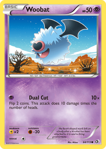 Woobat Legendary Treasures Pokemon Card