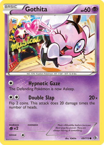 Gothita Legendary Treasures Pokemon Card
