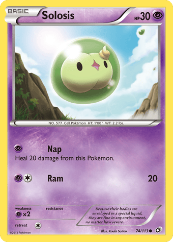 Solosis Legendary Treasures Pokemon Card