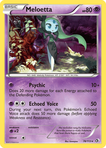 Meloetta Legendary Treasures Pokemon Card