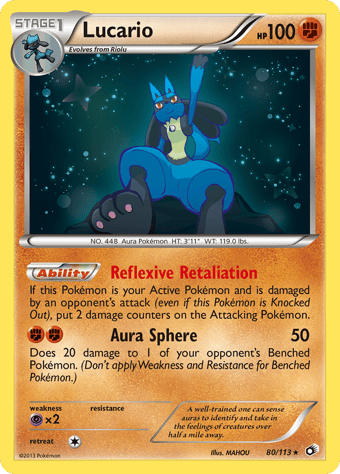 Lucario Legendary Treasures Pokemon Card