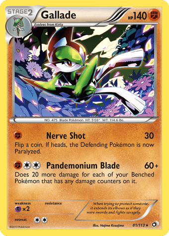 Gallade Legendary Treasures Pokemon Card