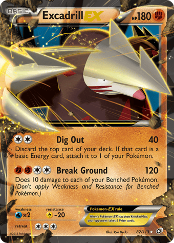 Excadrill-EX Legendary Treasures Pokemon Card