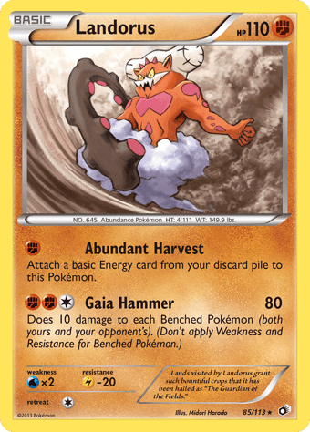 Landorus Legendary Treasures Pokemon Card