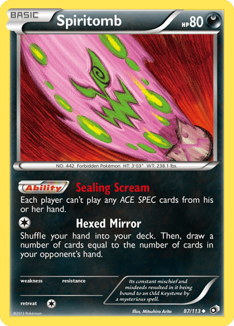 Spiritomb Legendary Treasures Pokemon Card