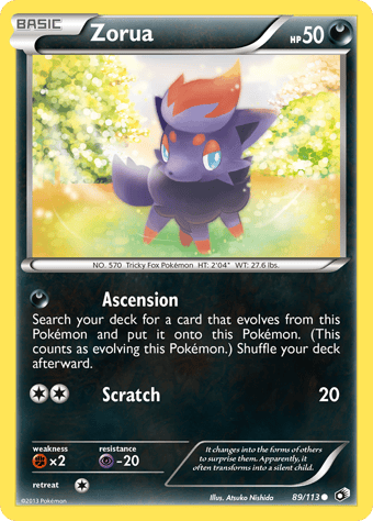 Zorua Legendary Treasures Pokemon Card