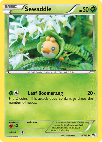 Sewaddle Legendary Treasures Pokemon Card