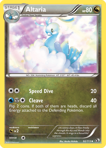 Altaria Legendary Treasures Pokemon Card