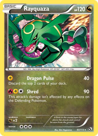 Rayquaza Legendary Treasures Pokemon Card