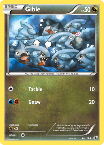 Gible Legendary Treasures Pokemon Card