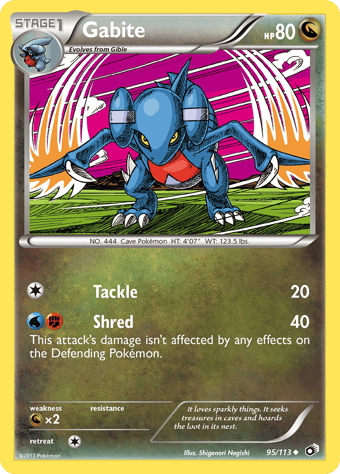 Gabite Legendary Treasures Pokemon Card