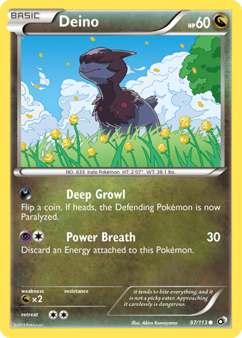 Deino Legendary Treasures Pokemon Card