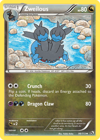 Zweilous Legendary Treasures Pokemon Card
