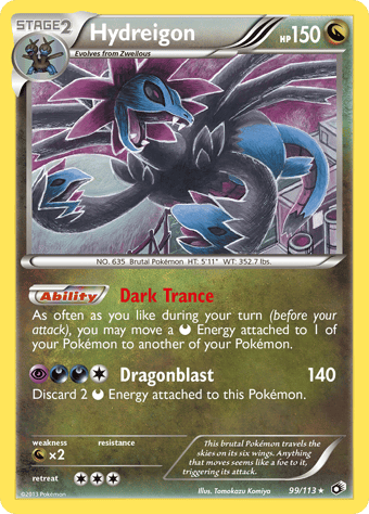 Hydreigon Legendary Treasures Pokemon Card