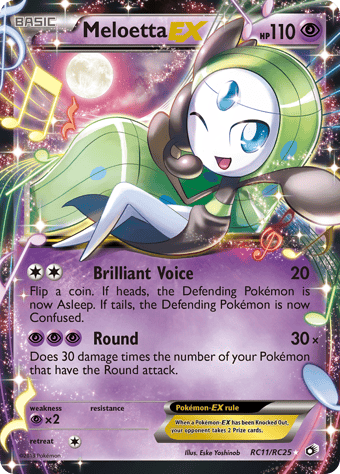 Meloetta-EX Legendary Treasures Pokemon Card