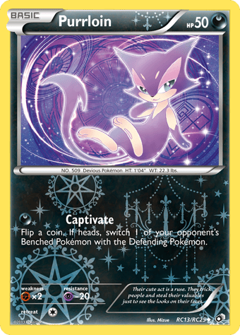 Purrloin Legendary Treasures Pokemon Card