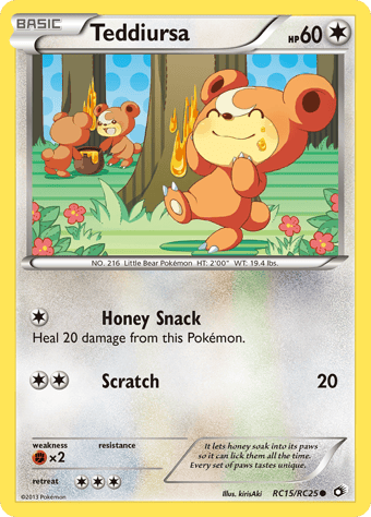 Teddiursa Legendary Treasures Pokemon Card