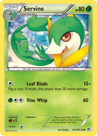 Servine Legendary Treasures Pokemon Card