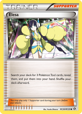 Elesa Legendary Treasures Pokemon Card