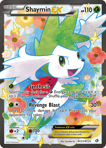 Shaymin-EX Legendary Treasures Pokemon Card